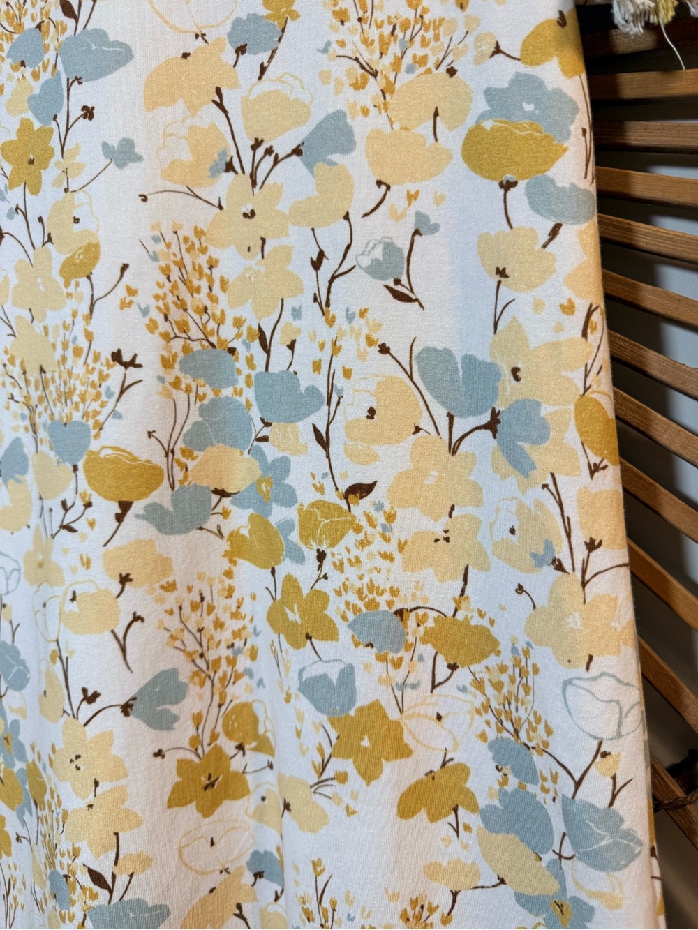 Spartina Women’s Yellow Floral Print Cotton Shift Dress w Fringe Summer Preppy - Picture 5 of 14